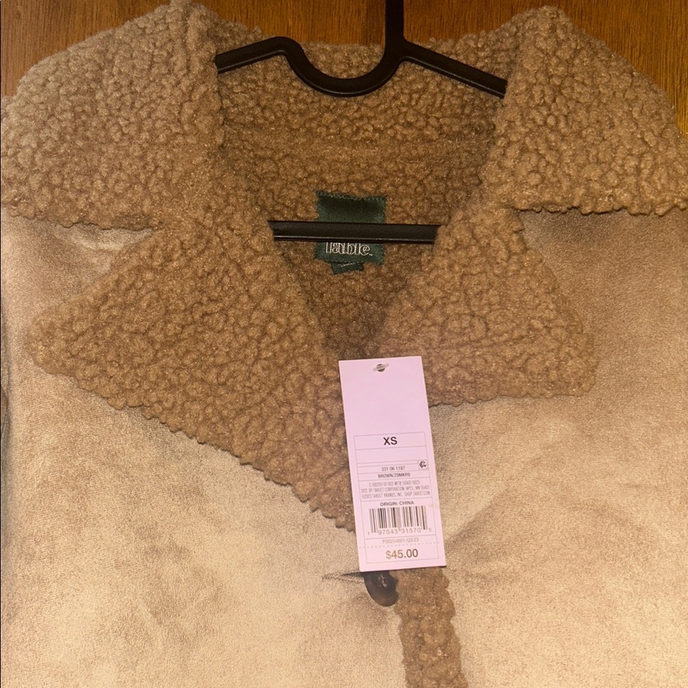 NWT Wild Fable Tan Sherpa-Lined Jacket - Picture 2 of 4